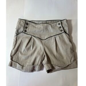 Seed Heritage Kids Sailor Shorts Tan‎ Cotton High Waist Button Front waist 25"
